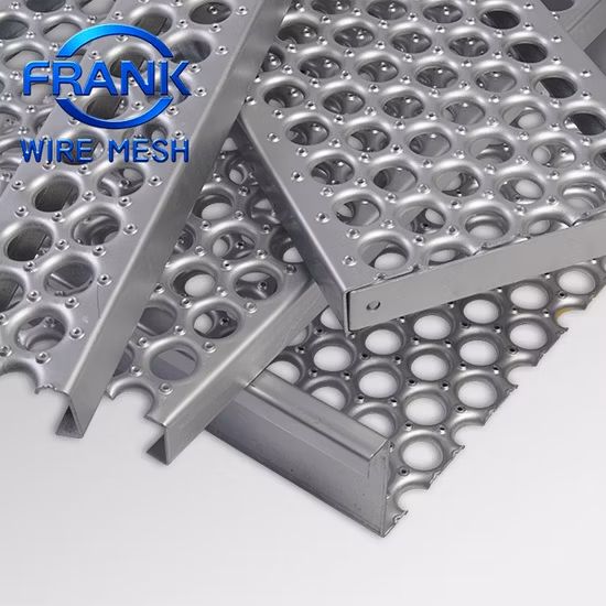 Grating de alumínio da segurança do deslizamento do suporte do aperto do furo do diamante